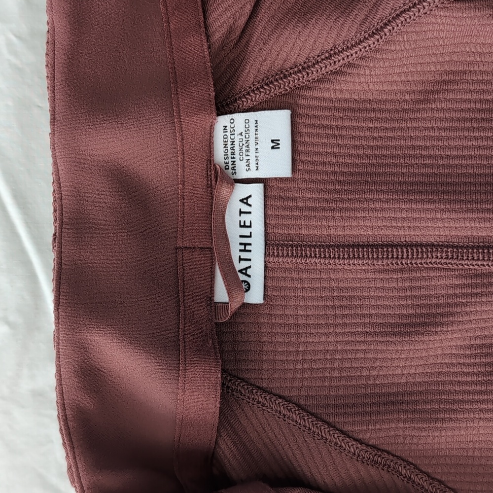 Athleta Salutation Ribbed Jacket Tawny Rose - Picture 2 of 4
